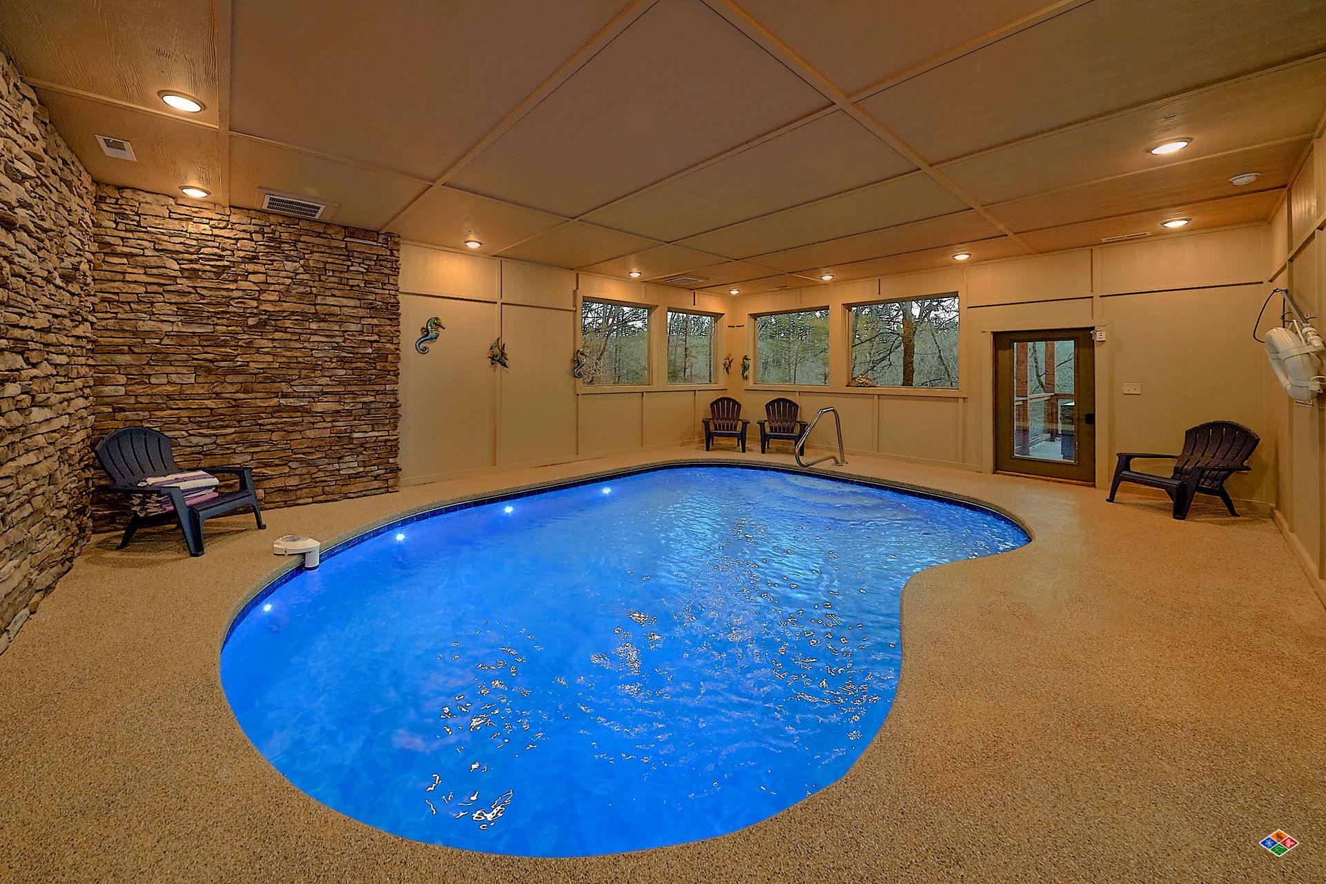 Incredible Indoor Pool Cabin