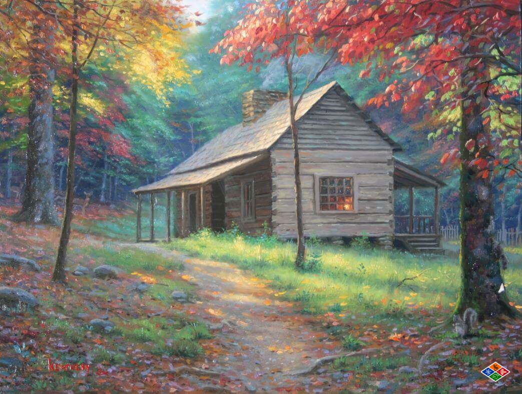 Christmas Lodge - Thomas Kinkade Smoky Mountains