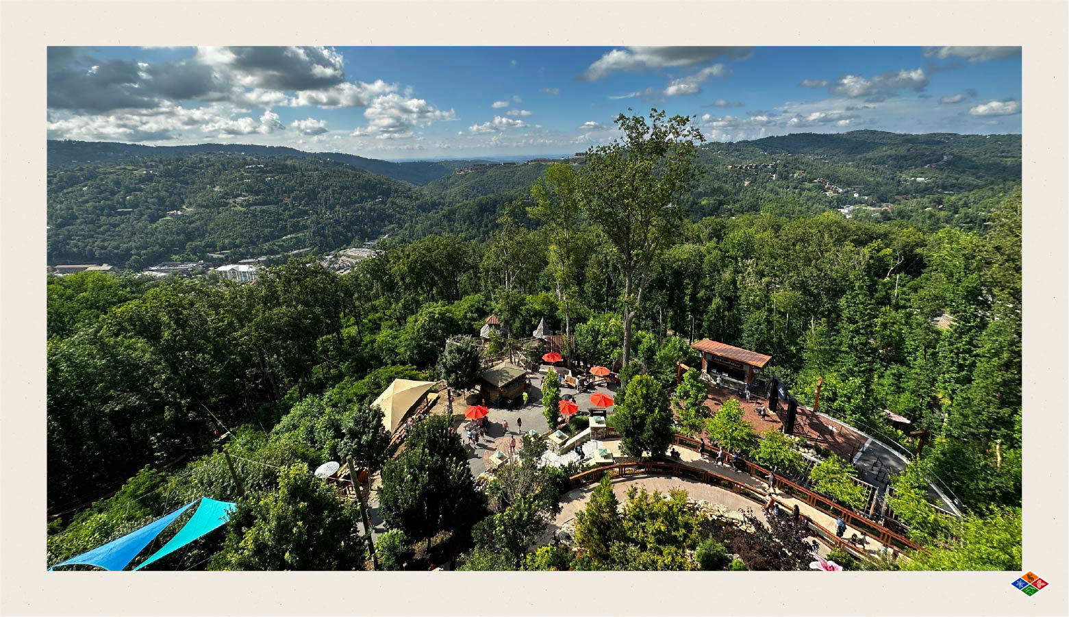 Birds eye view of Vista Gardens in Anakeesta