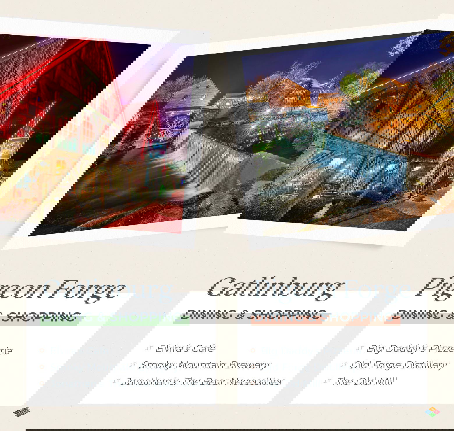 Gatlinburg vs. Pigeon From Aesthetic to ActionPacked