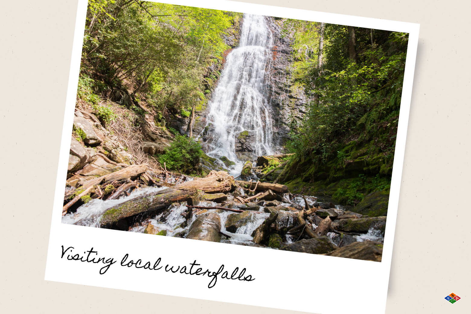 a waterfall in the Smoky Mountains