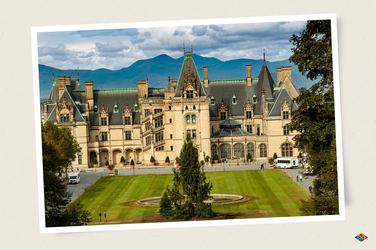 The Biltmore Estate architecture and landscaped gardens