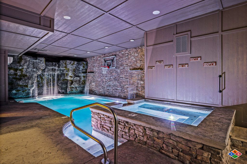 Indoor pool with Grotto in the Great Smoky Mountains