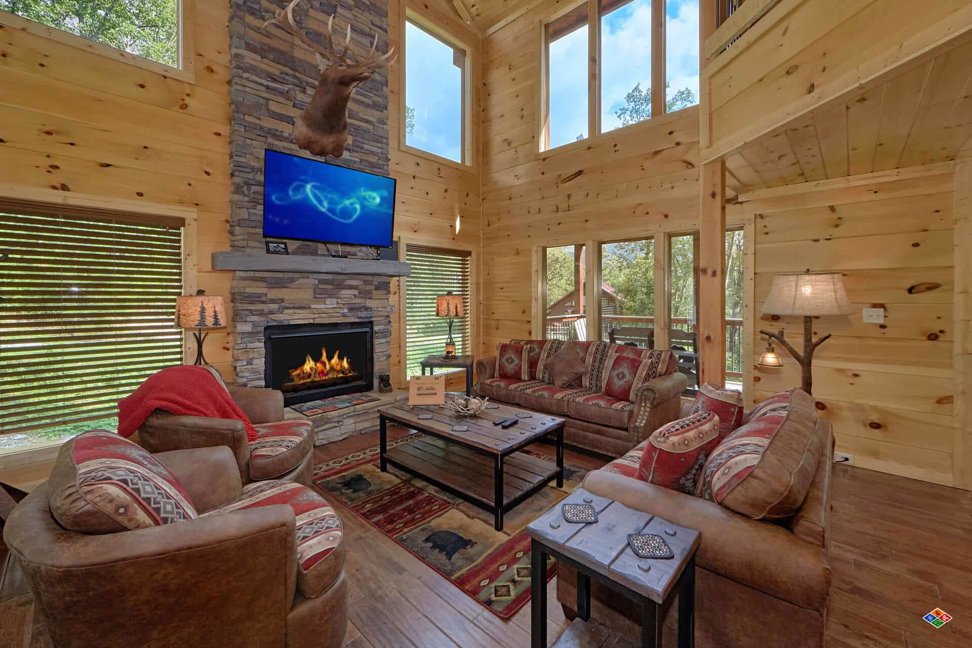 Great room in cabin