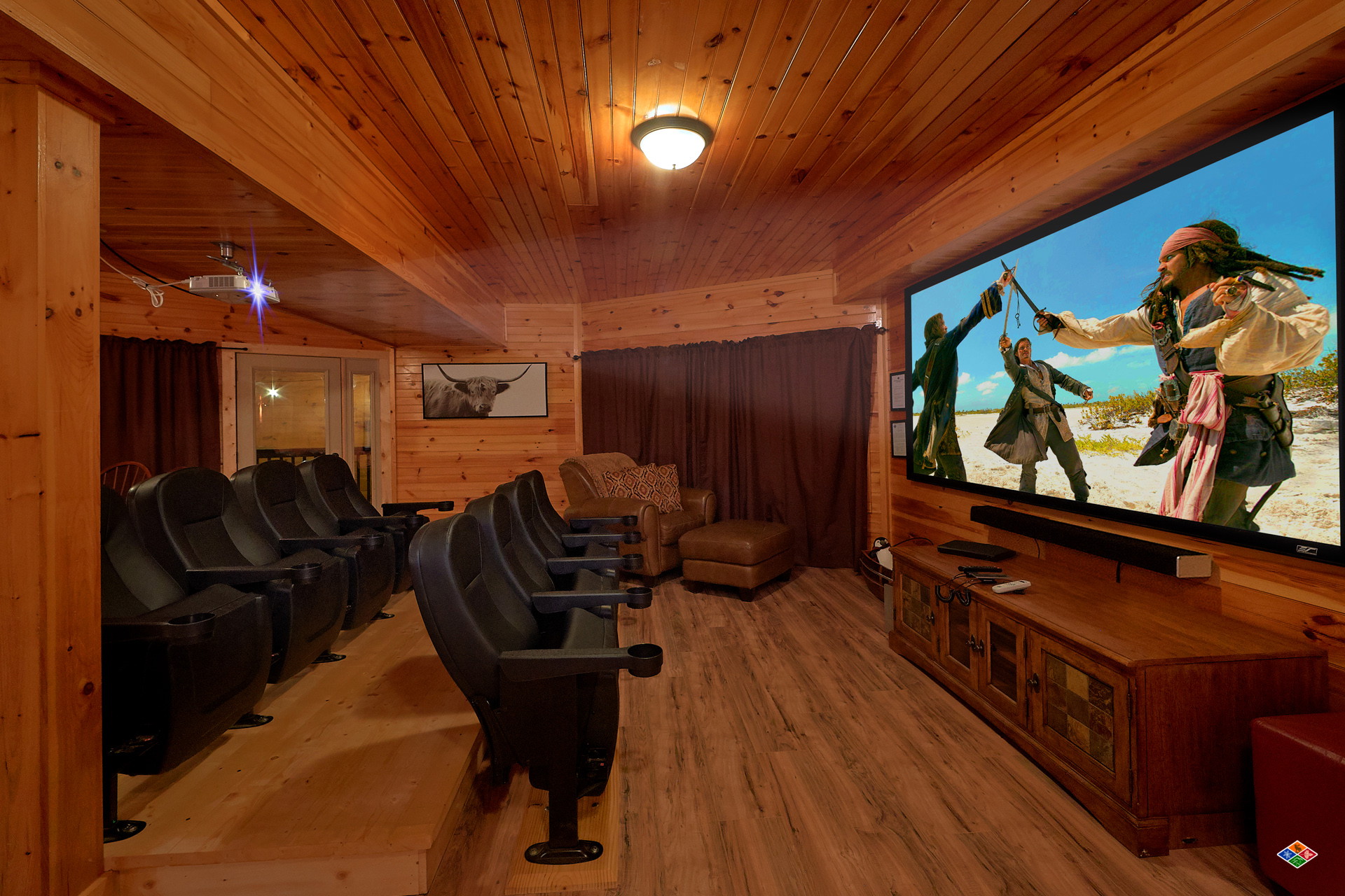 The theater room at Silvercreek