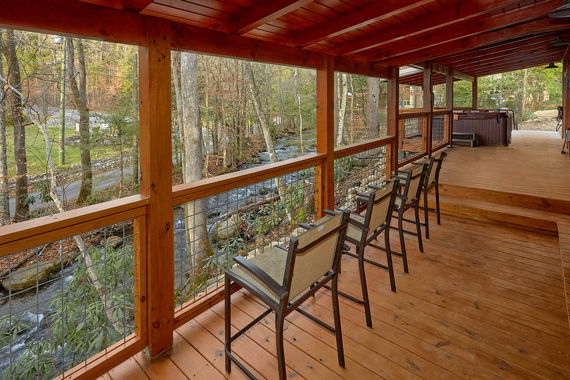 Gatlinburg cabins not high up in the mountains